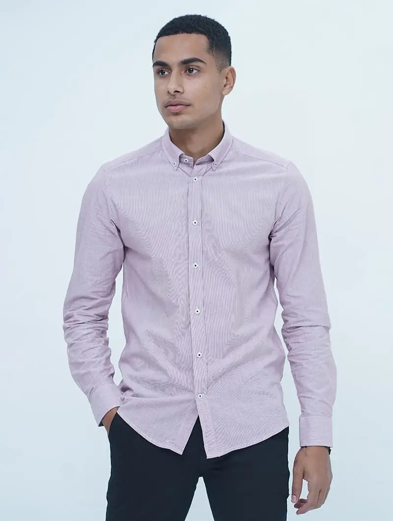 Chemise slim à rayures